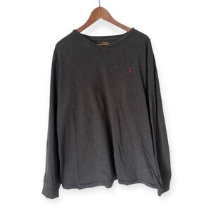 Polo Ralph Lauren Men's Dark Gray Cotton Long Sleeve Tee Size XL